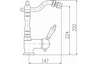 Смеситель для биде Rav Slezak Labe L408.5/9SM бронза